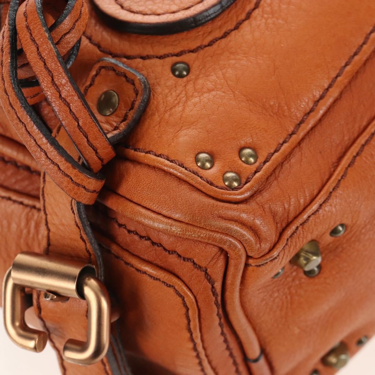 Chloe Paddington Lock Leather Orange Leather Handbag (Pre-Owned)