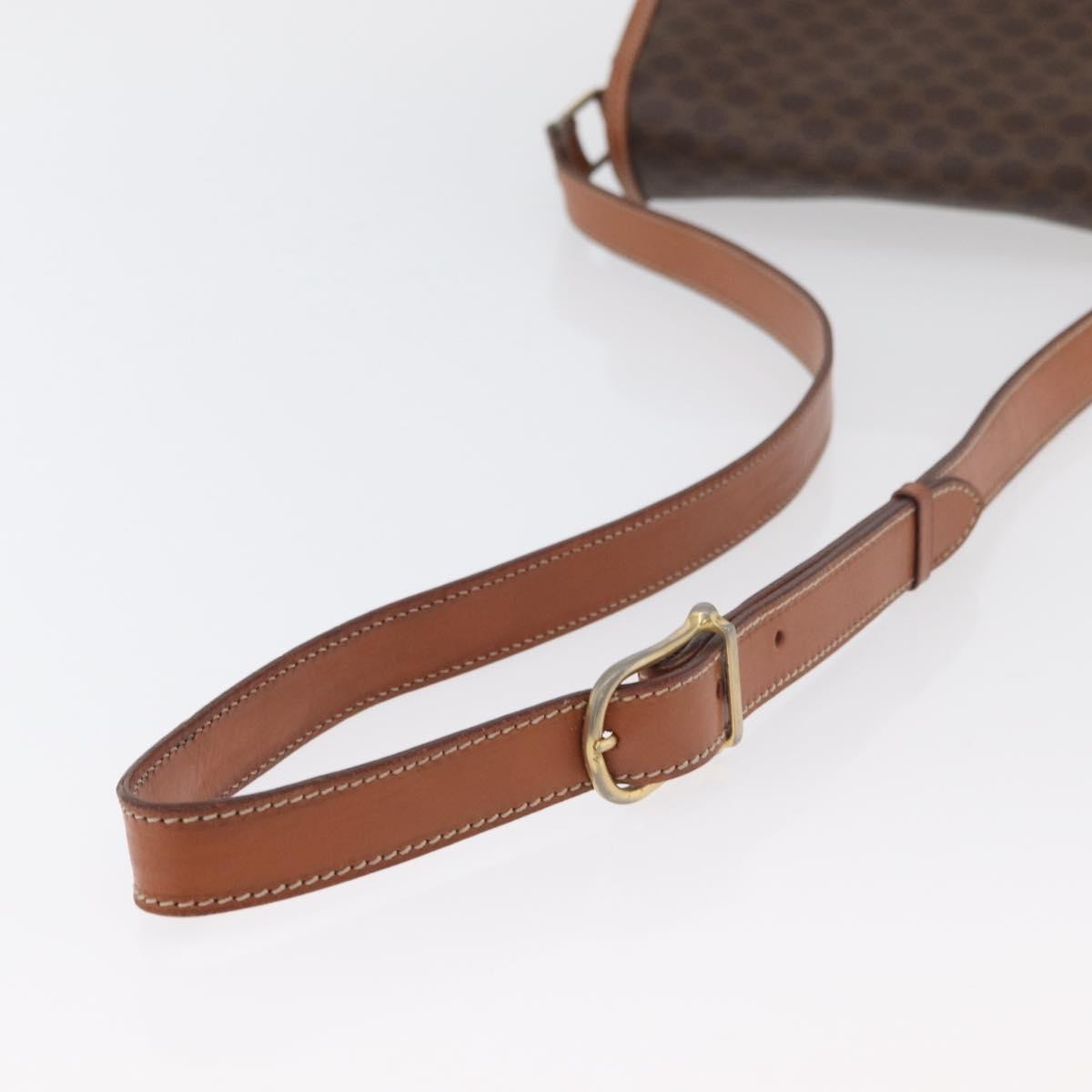 Celine Vintage Macadam Canvas And Leather Brown Canvas Handbag (Pre-Owned)