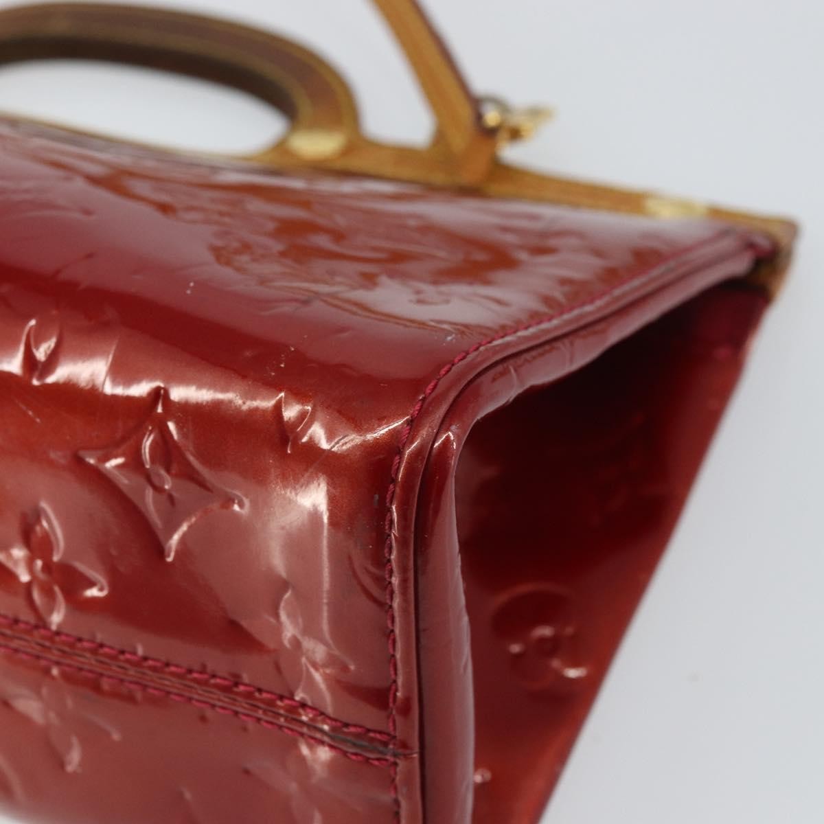 Louis Vuitton Roxbury Drive Monogram Vernis Red Patent_Leather Handbag (Pre-Owned)