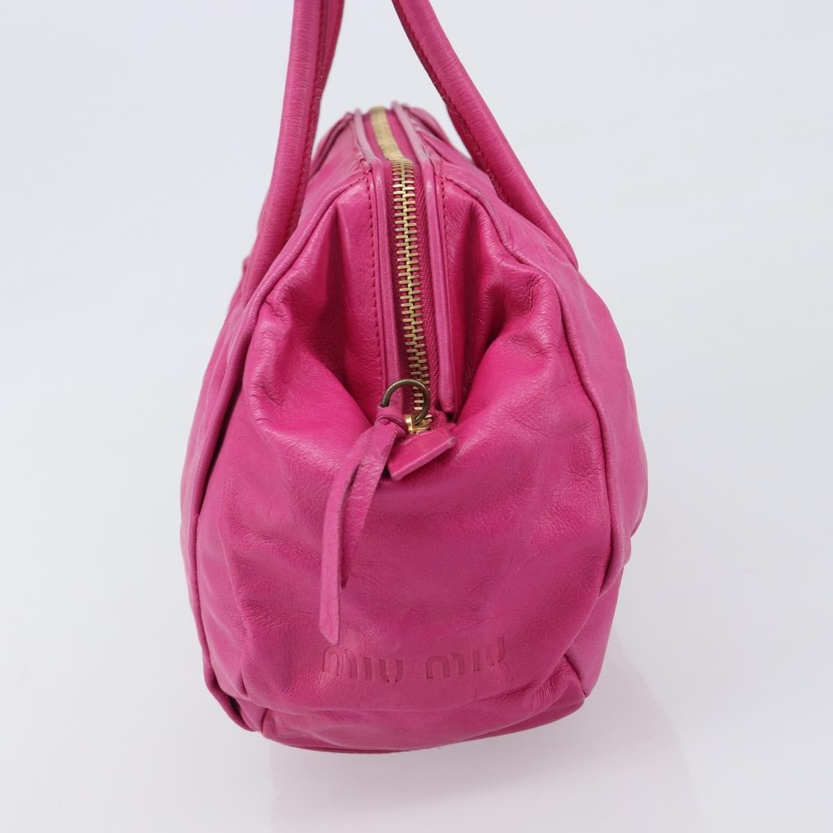 Miu Miu Shoulder Leather Pink Leather Shoulder Bag Bag (Pre-Owned)