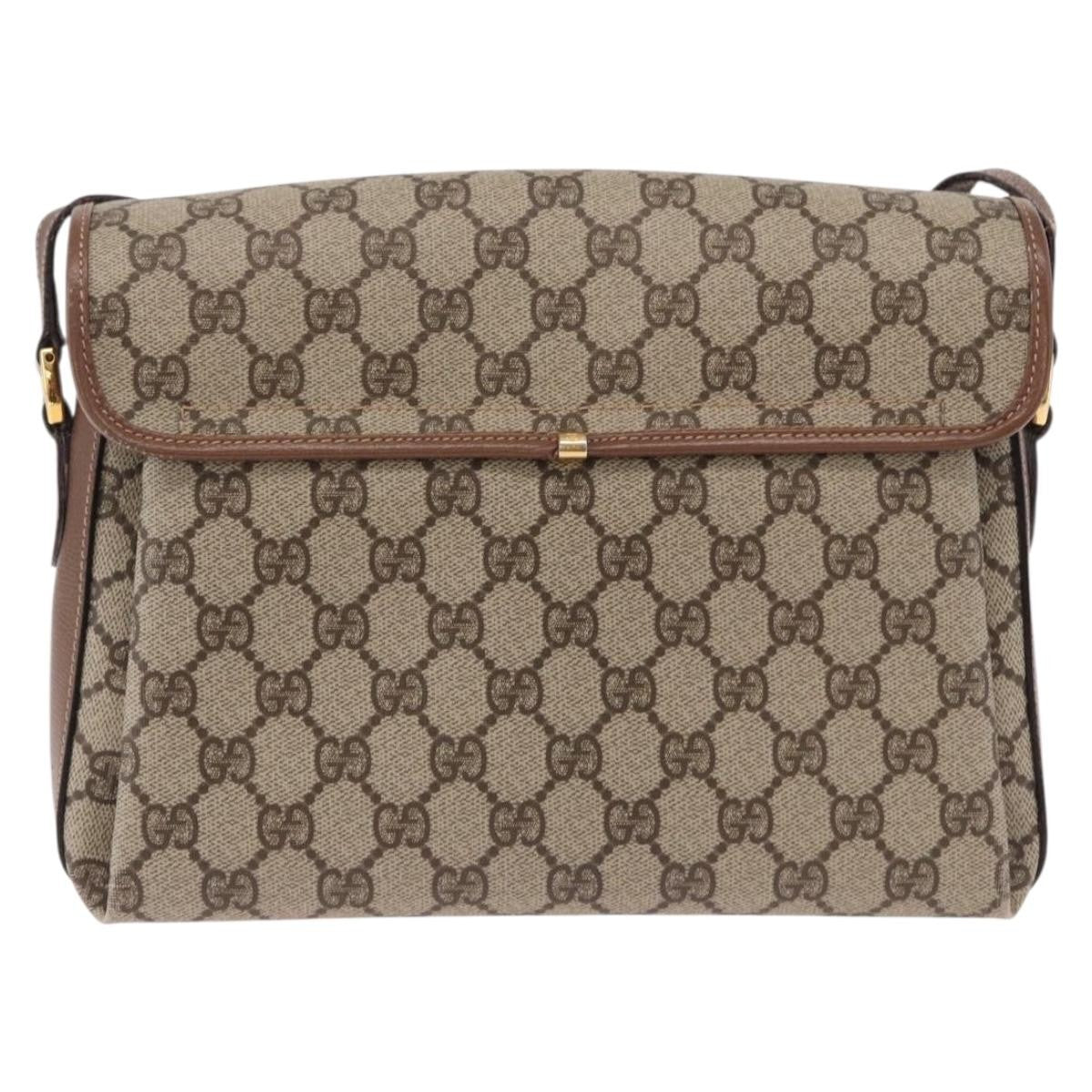 Gucci Shoulder Canvas Beige Canvas Shoulder Bag Bag (Pre-Owned)