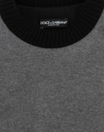 Dolce & Gabbana Elegant Gray Cashmere Blend Lace Women's Sweater