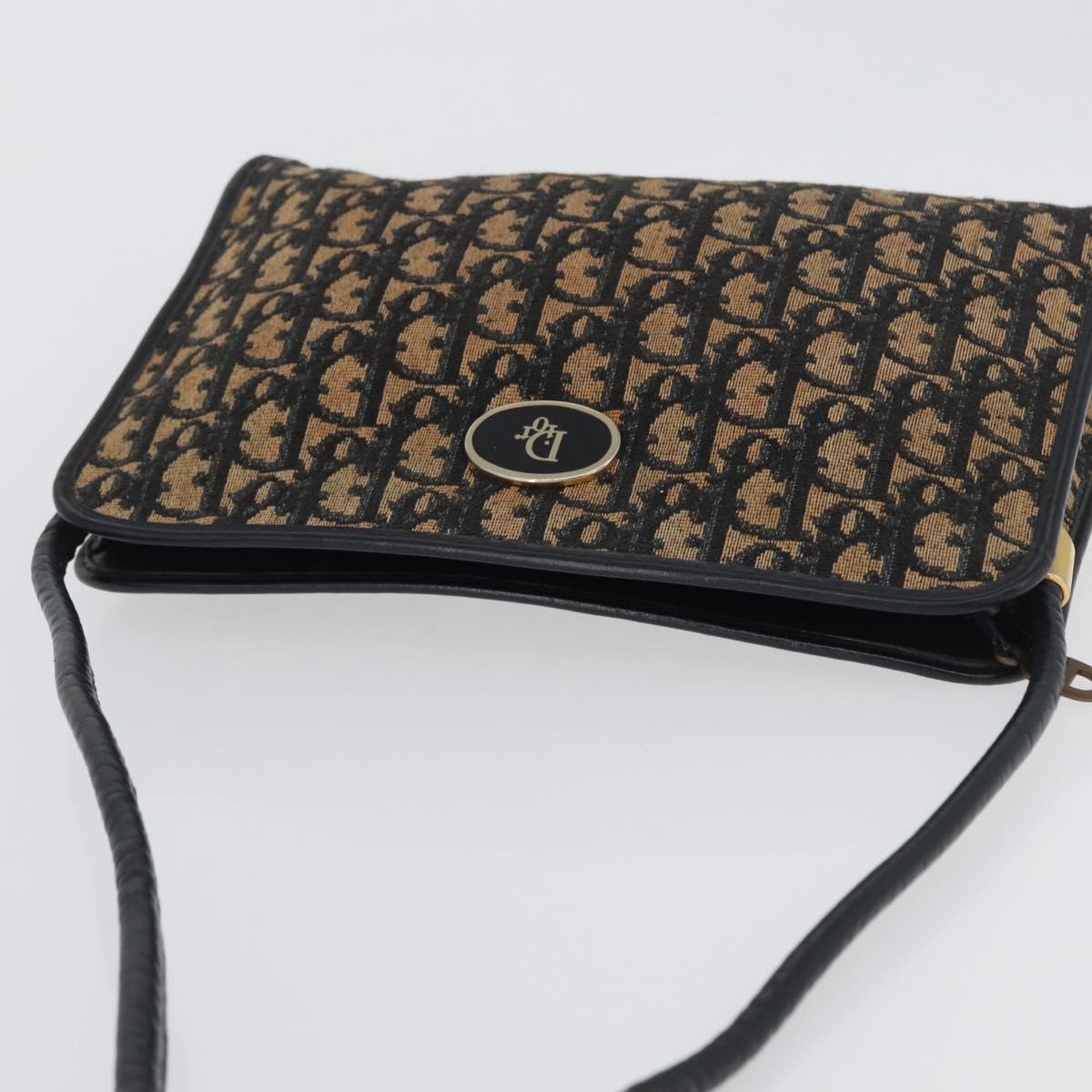 Christian Dior Vintage Trotter Canvas Navy Canvas Shoulder Bag Bag (Pre-Owned)