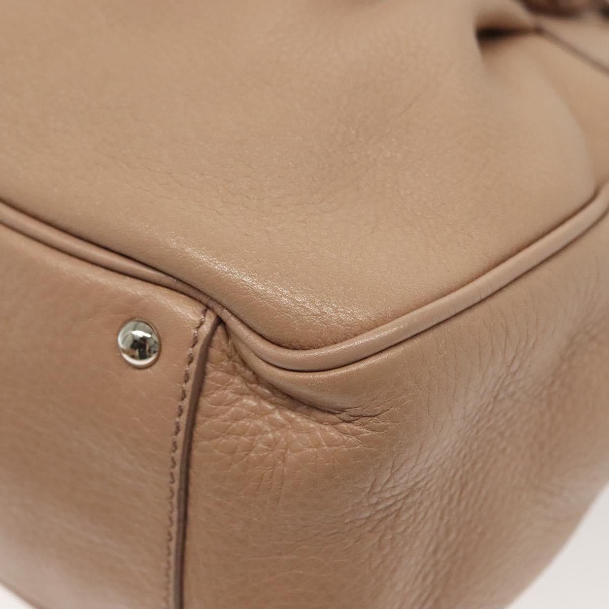 Salvatore Ferragamo Gancini Leather Pink Leather Handbag (Pre-Owned)