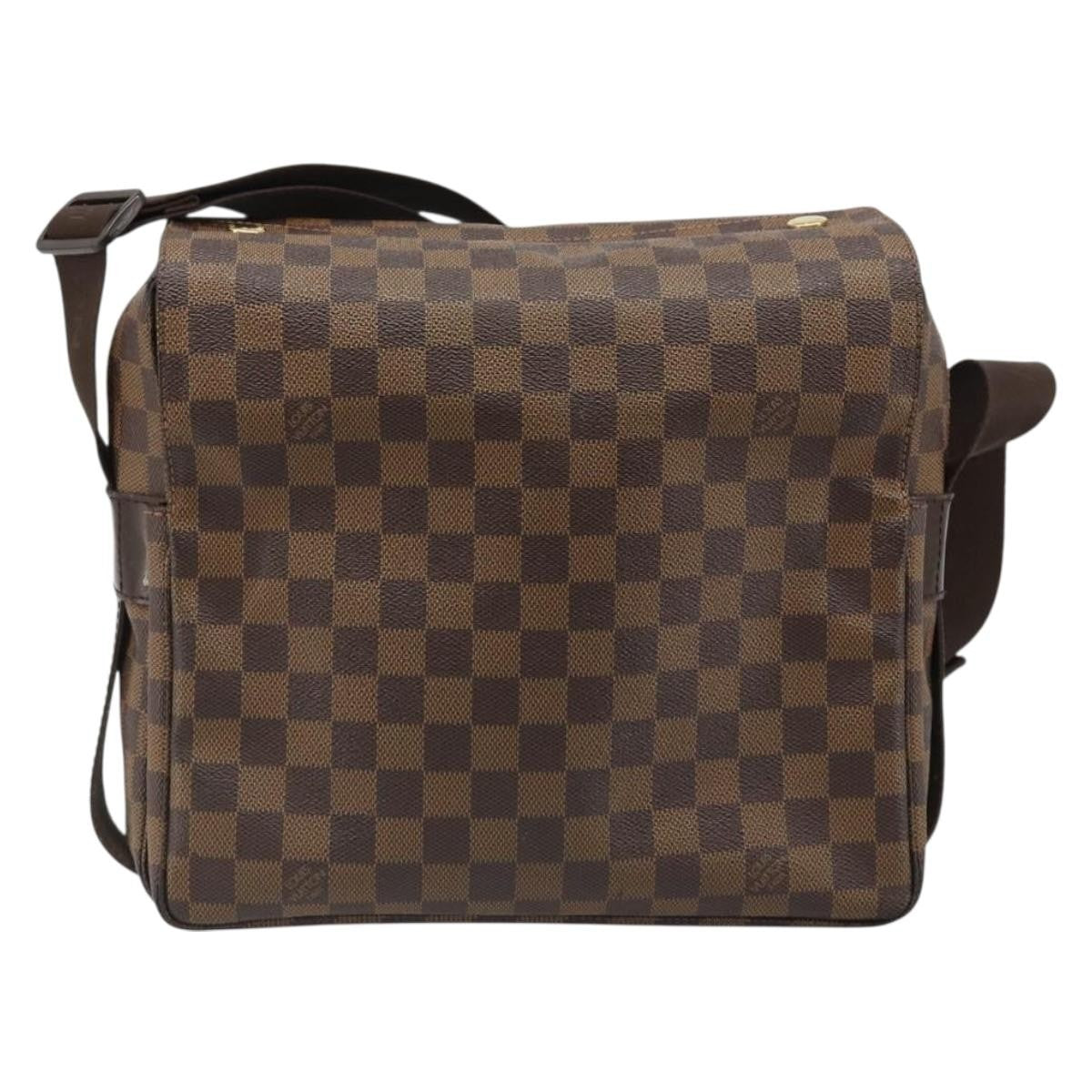Louis Vuitton Naviglio Damier Ebene Brown Canvas Shoulder Bag Bag (Pre-Owned)