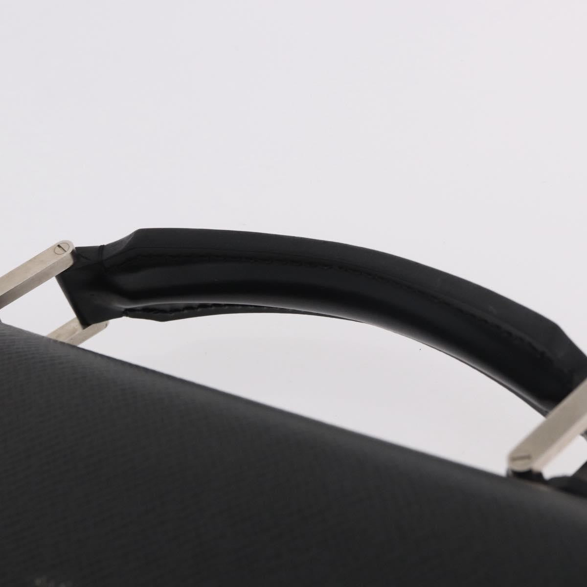 Louis Vuitton Serviette Moskova Taiga Leather Black Leather Briefcase Bag (Pre-Owned)