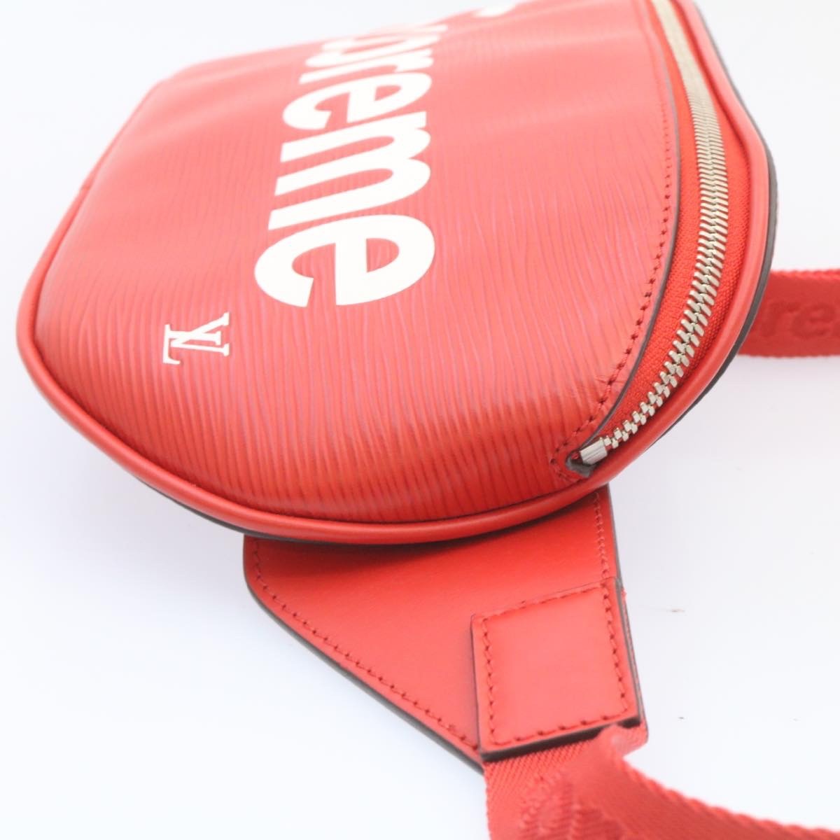 Louis Vuitton Louis Vuitton X Supreme Waist Epi Leather Red Leather Bag (Pre-Owned)