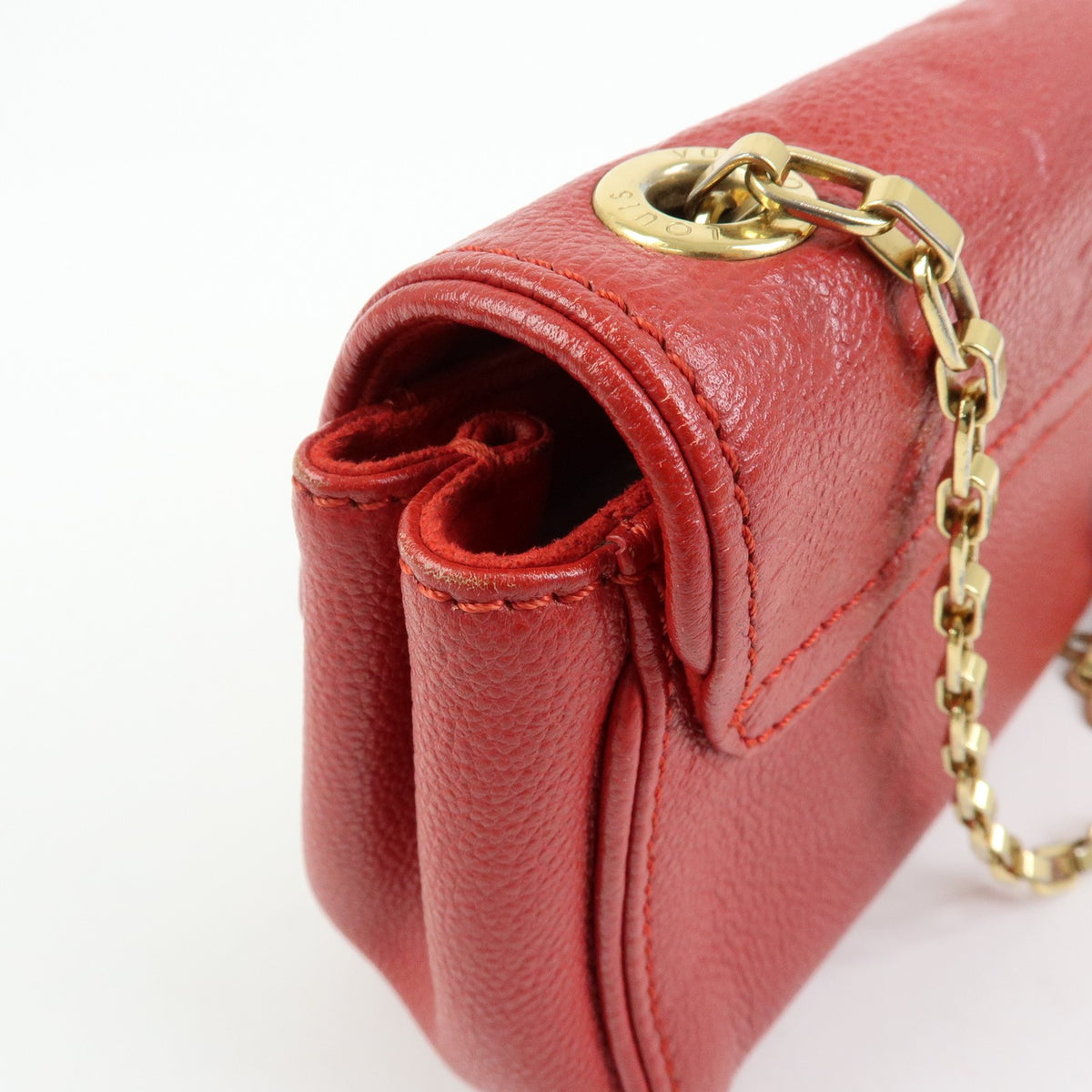 Louis Vuitton Saint Germain Monogram Empreinte Leather Red Leather Handbag (Pre-Owned)