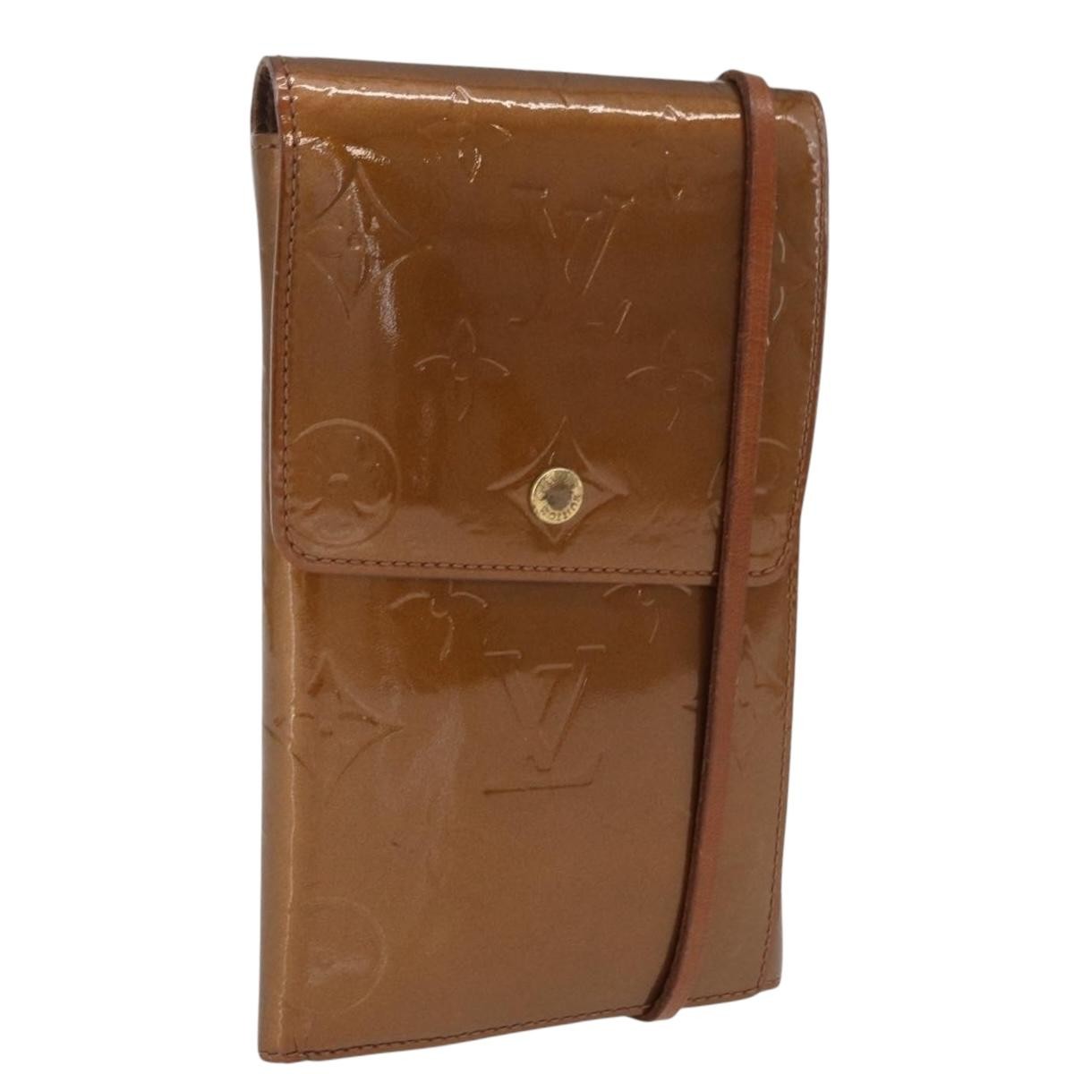 Louis Vuitton Walker Monogram Vernis Brown Patent_Leather Wallets Accessory (Pre-Owned)