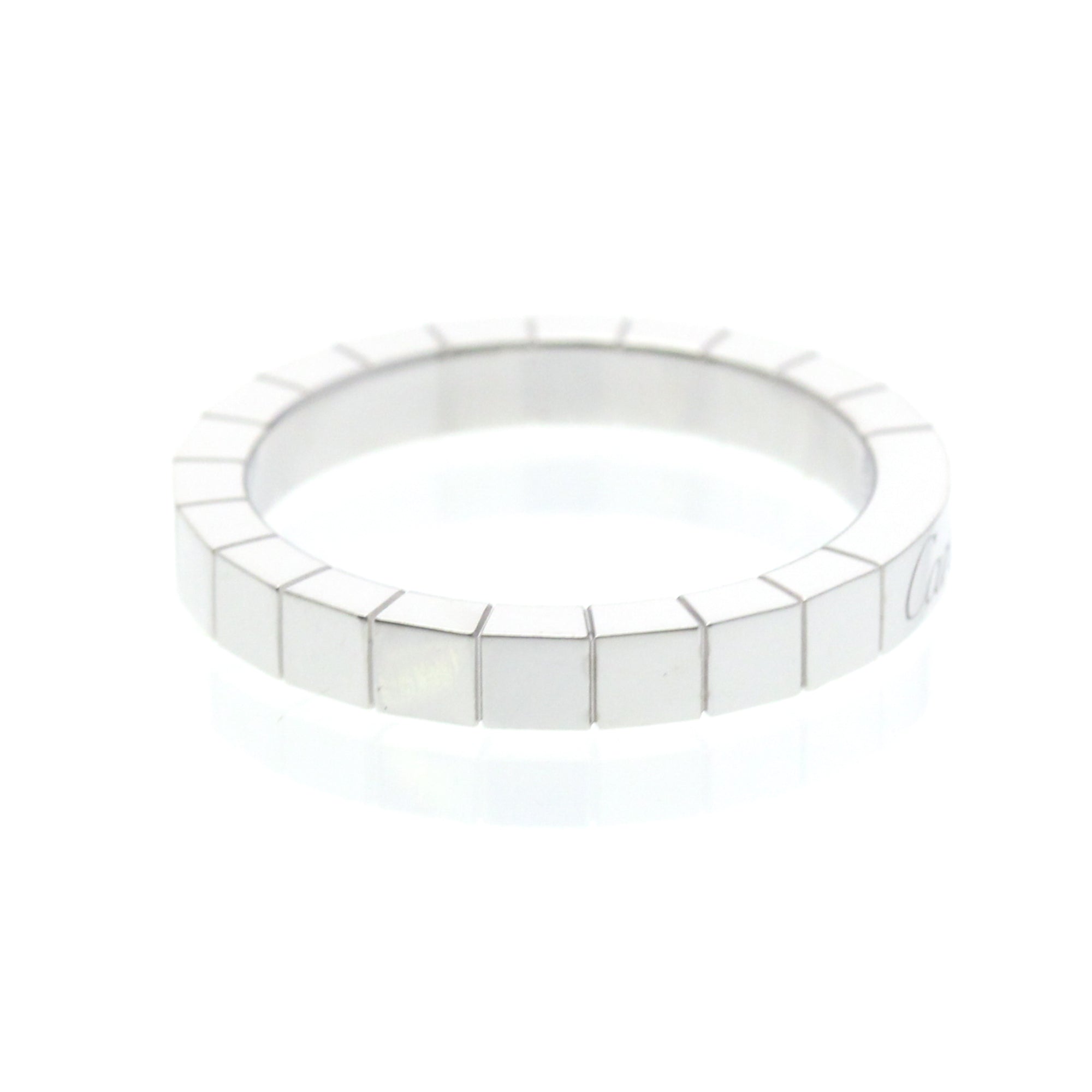 Cartier Lanieres 18K White Gold Silver White_Gold Ring Jewelry (Pre-Owned)