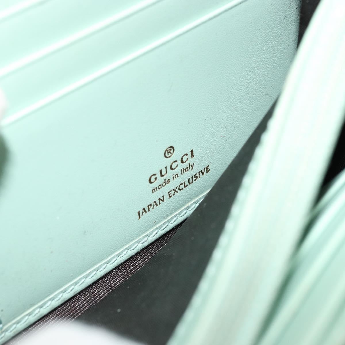 Gucci Guccissima Motif Gg Green Leather Wallets Accessory (Pre-Owned)