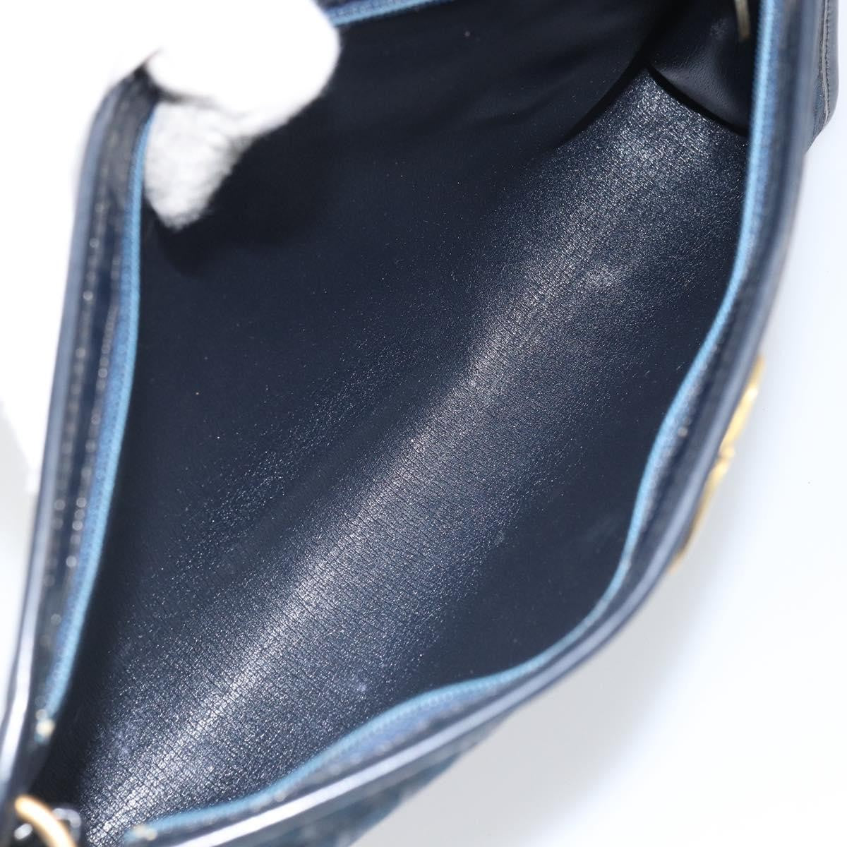Christian Dior Vintage Cd Trotter Canvas Navy Canvas Shoulder Bag Bag (Pre-Owned)