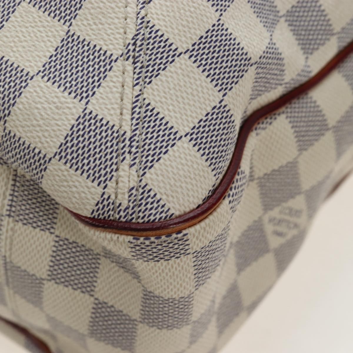 Louis Vuitton Soffi Damier Ebene White Canvas Handbag (Pre-Owned)