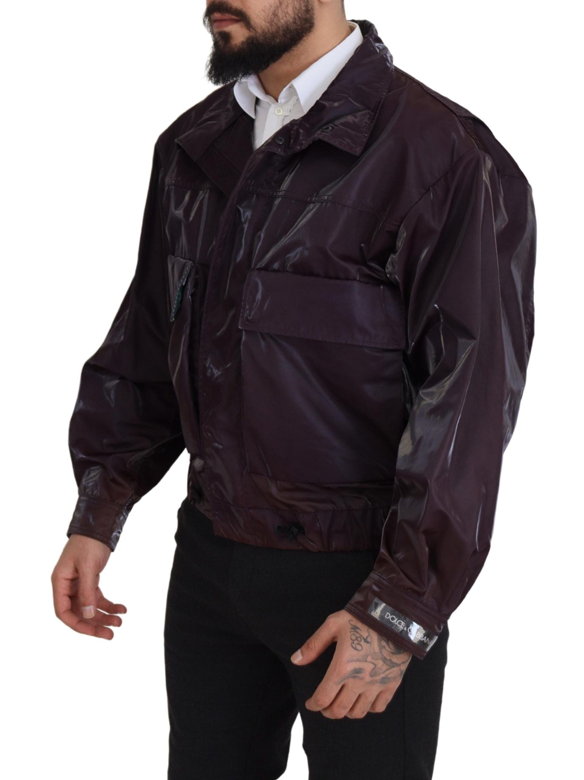 Dolce & Gabbana Elegant Purple Biker Men's Jacket