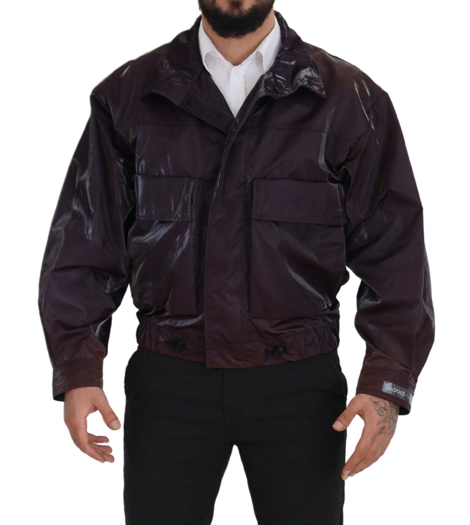 Dolce & Gabbana Elegant Purple Biker Men's Jacket