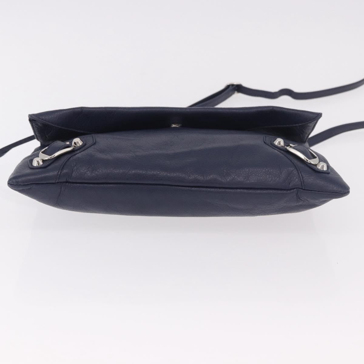 Balenciaga Classic Studs Envelope Strap Clutch Leather Navy Leather Clutche & Pouche Bag (Pre-Owned)