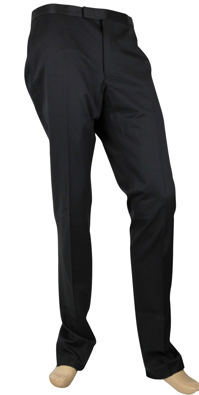 Gucci Men's Skinny Black Wool 60 Evening Dress Pant