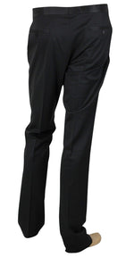 Gucci Men's Skinny Black Wool 60 Evening Dress Pant