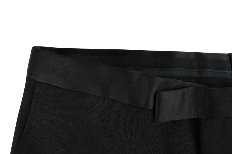 Gucci Men's Stretch Skinny 60s Black Cotton Elastane Dress Pant
