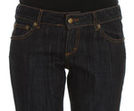 Cavalli Chic Blue Straight Fit Designer Women's Jeans