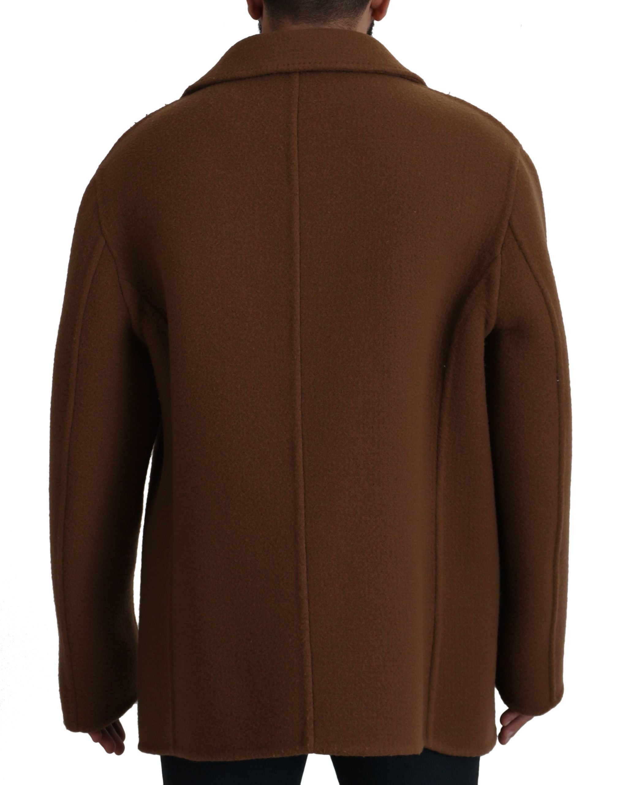 Dolce & Gabbana Elegant Double Breasted Brown Men's Jacket