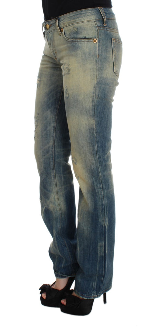 Cavalli Blue Wash Cotton Slim Fit Bootcut Women's Jeans