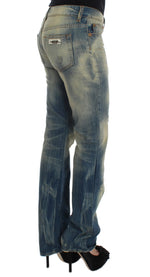 Cavalli Elegant Slim Bootcut Blue Women's Jeans
