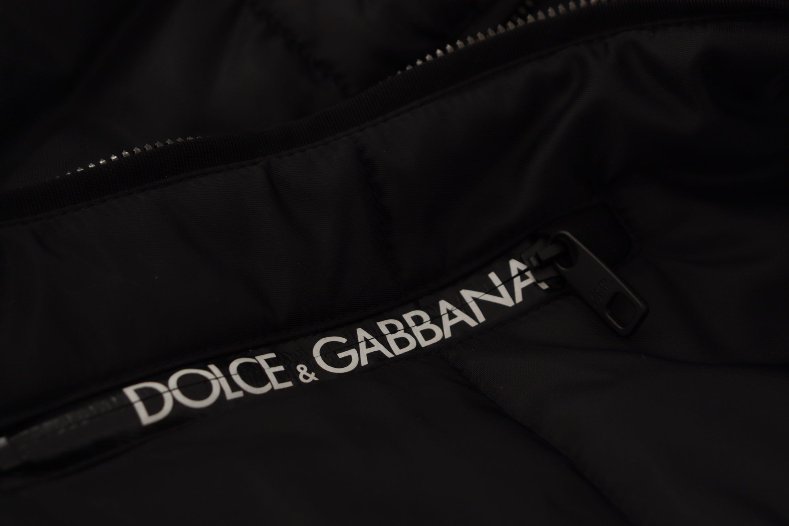 Dolce & Gabbana Black Nylon Hooded Parka Coat Winter Men's Jacket