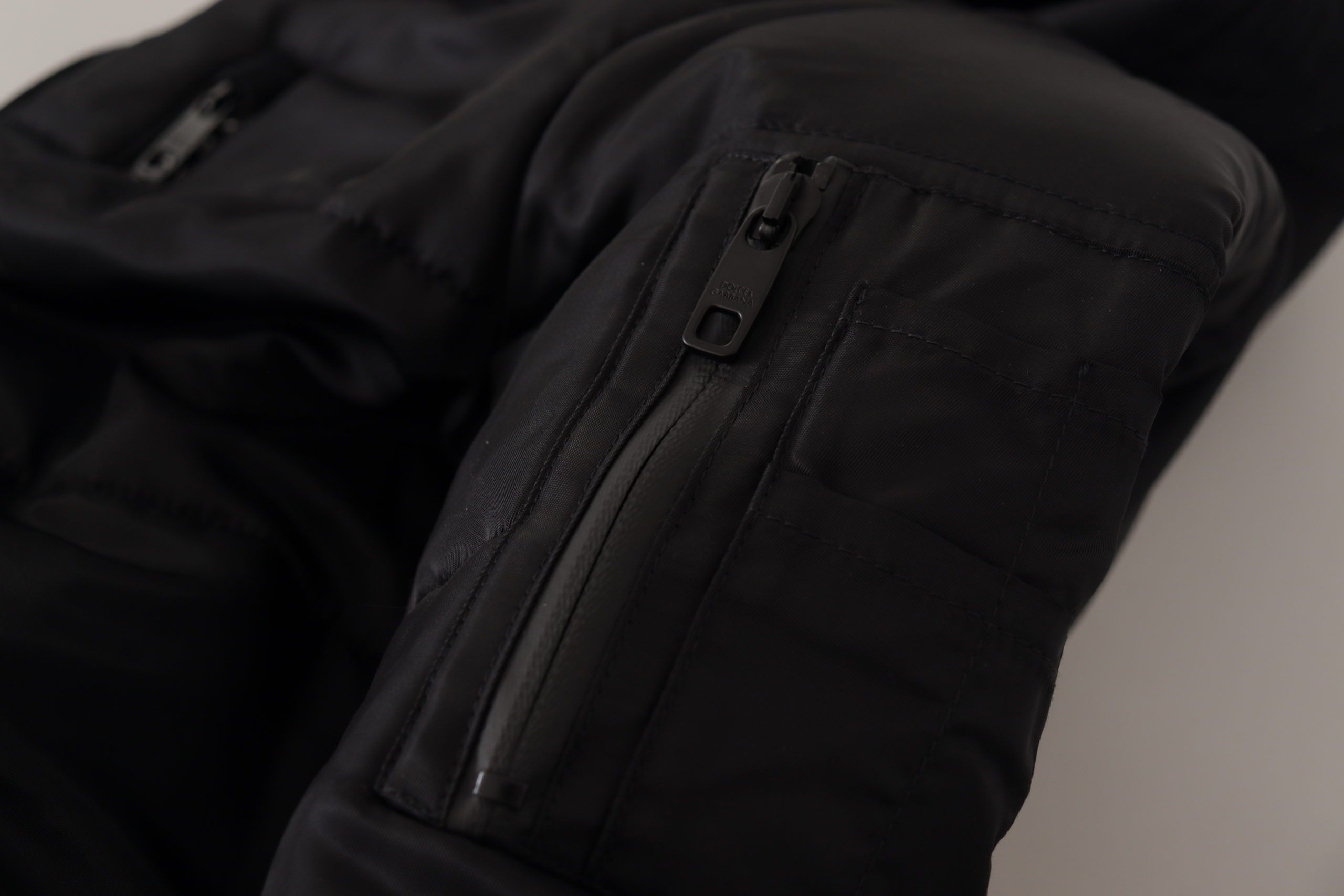 Dolce & Gabbana Black Nylon Hooded Parka Coat Winter Men's Jacket