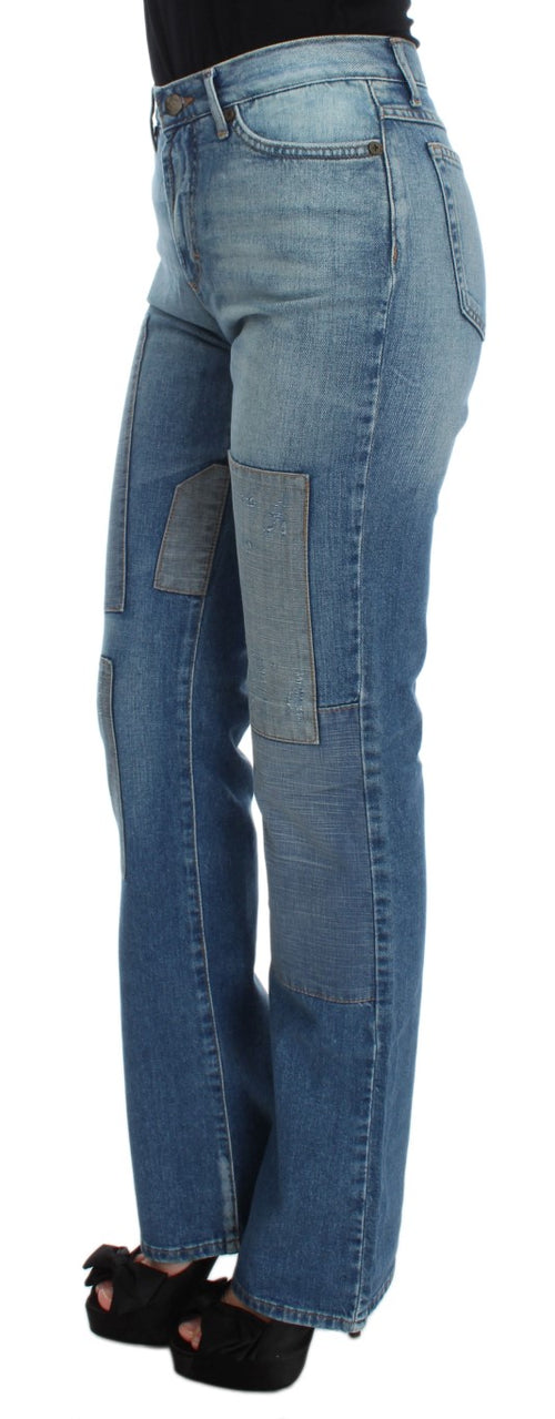 Cavalli Blue Wash Cotton Slim Fit Bootcut Women's Jeans