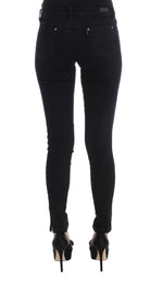 Costume National Sleek Black Slim Fit Designer Women's Jeans