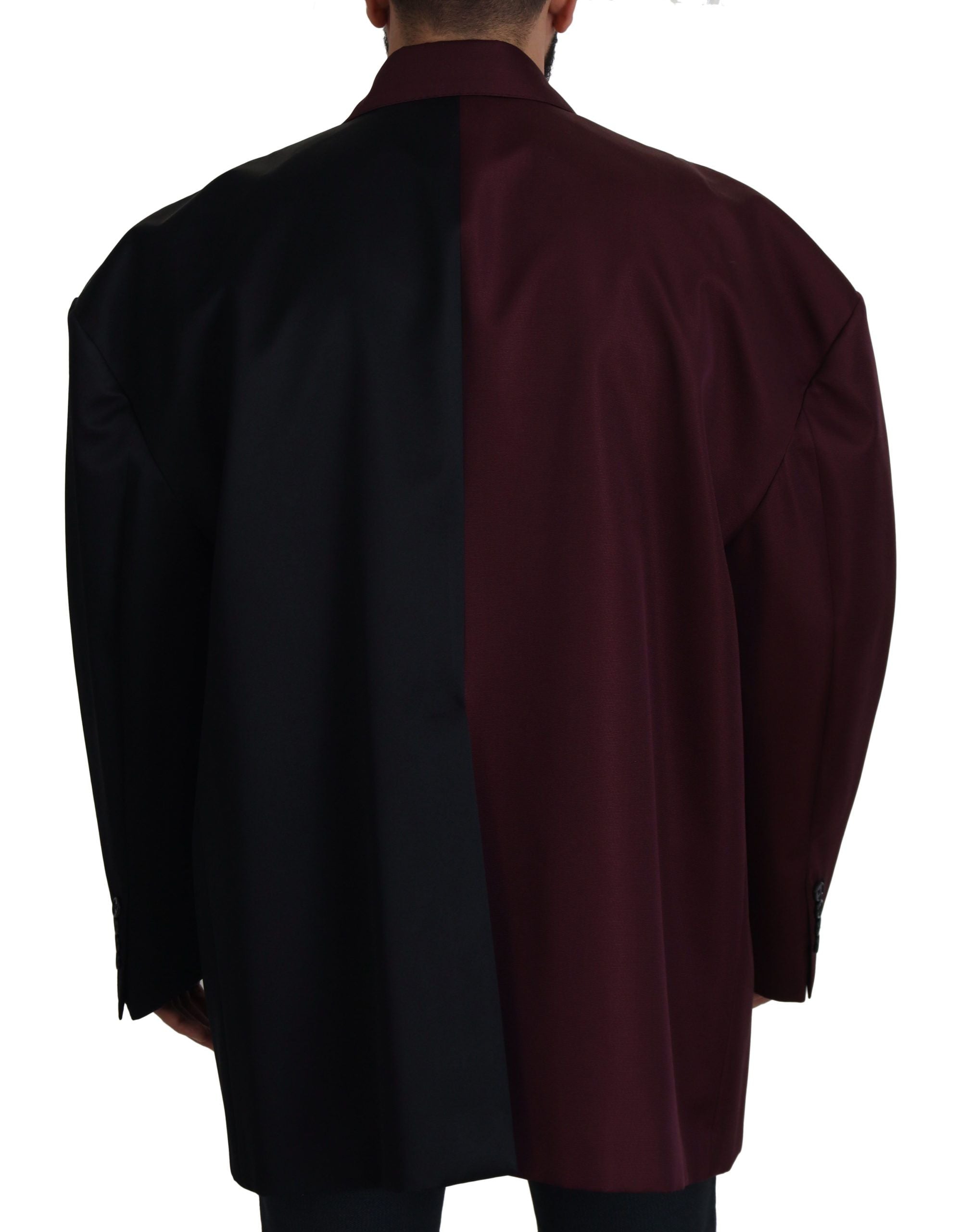 Dolce & Gabbana Elegant Bordeaux Double-Breasted Men's Jacket