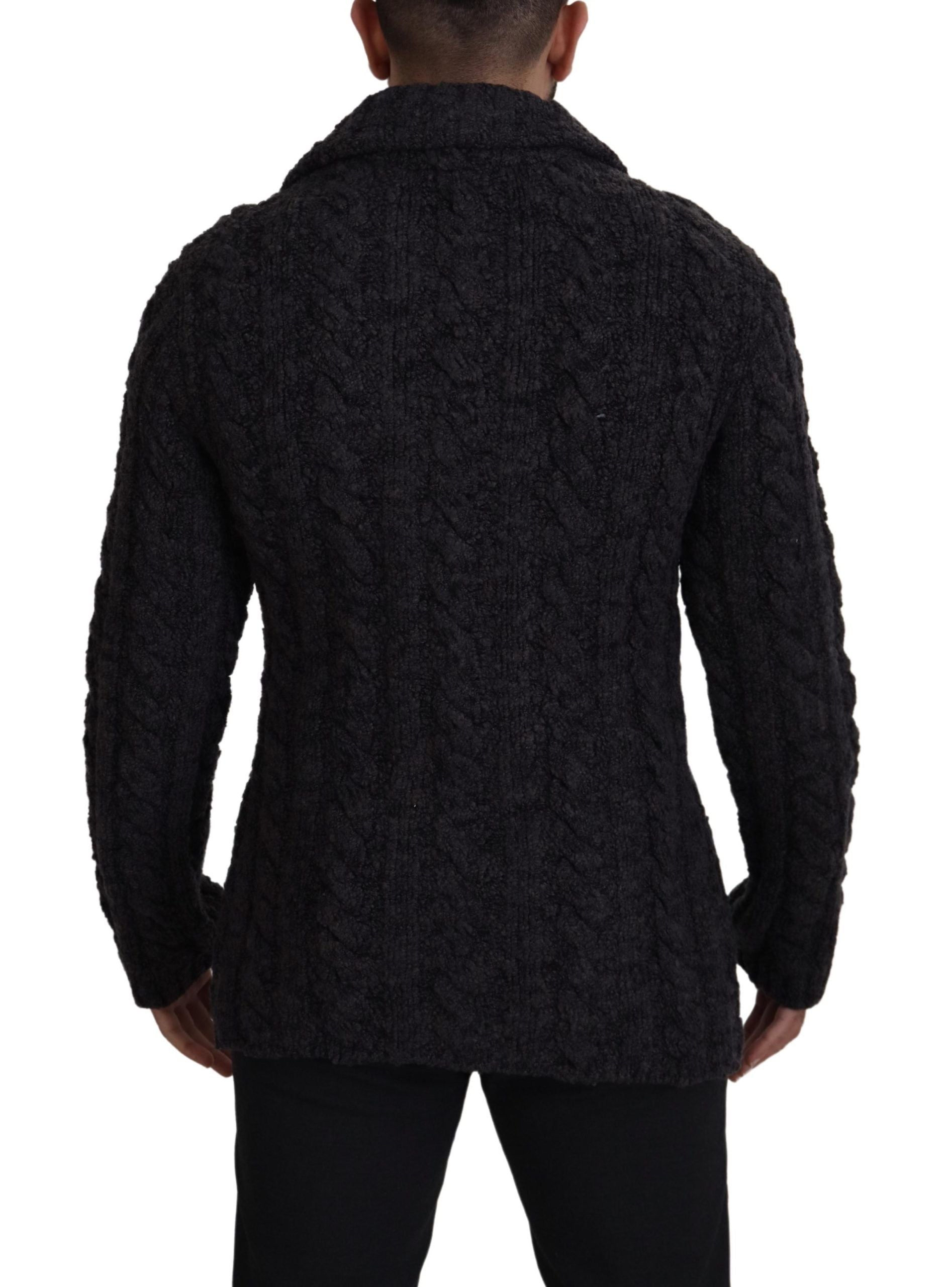 Dolce & Gabbana Elegant Double-Breasted Wool-Cashmere Men's Coat