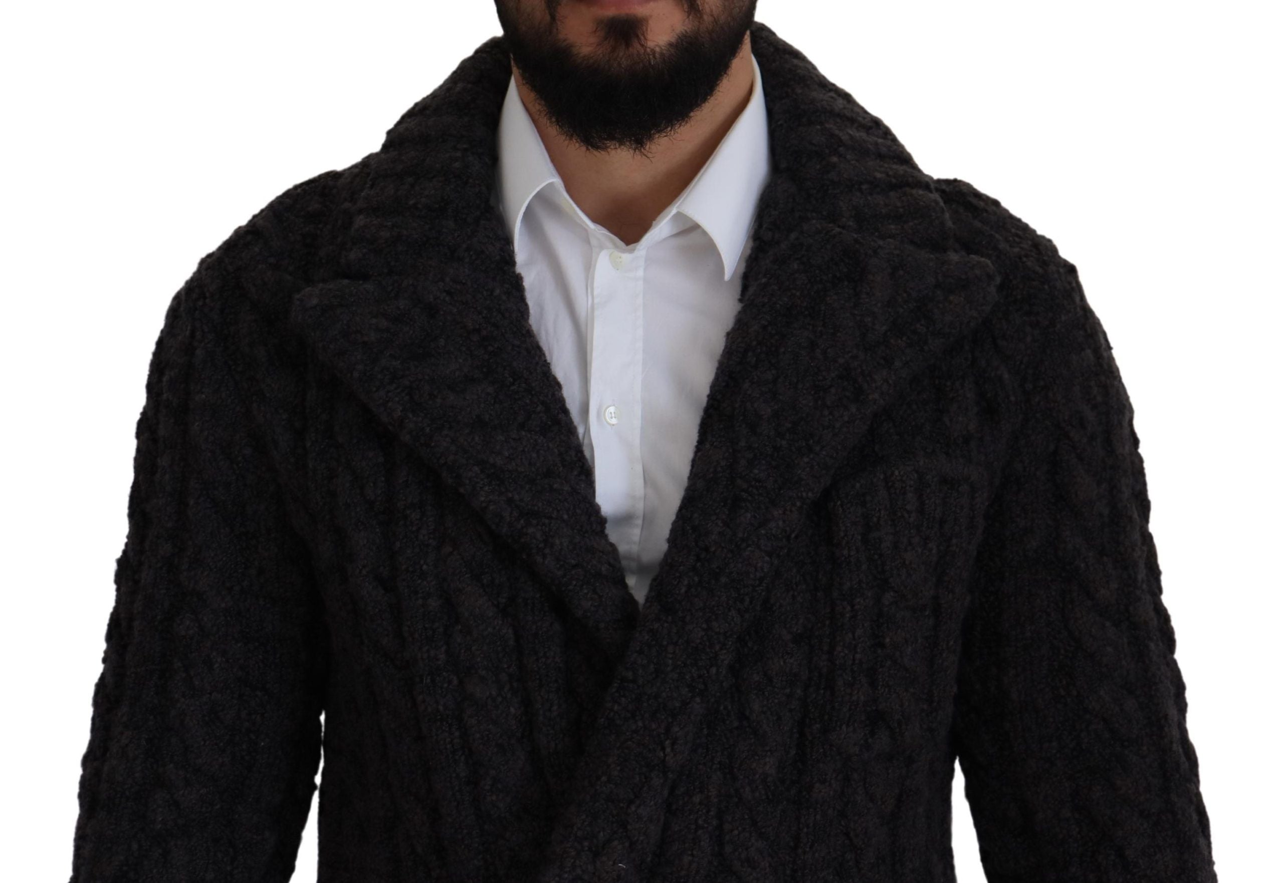 Dolce & Gabbana Elegant Double-Breasted Wool-Cashmere Men's Coat