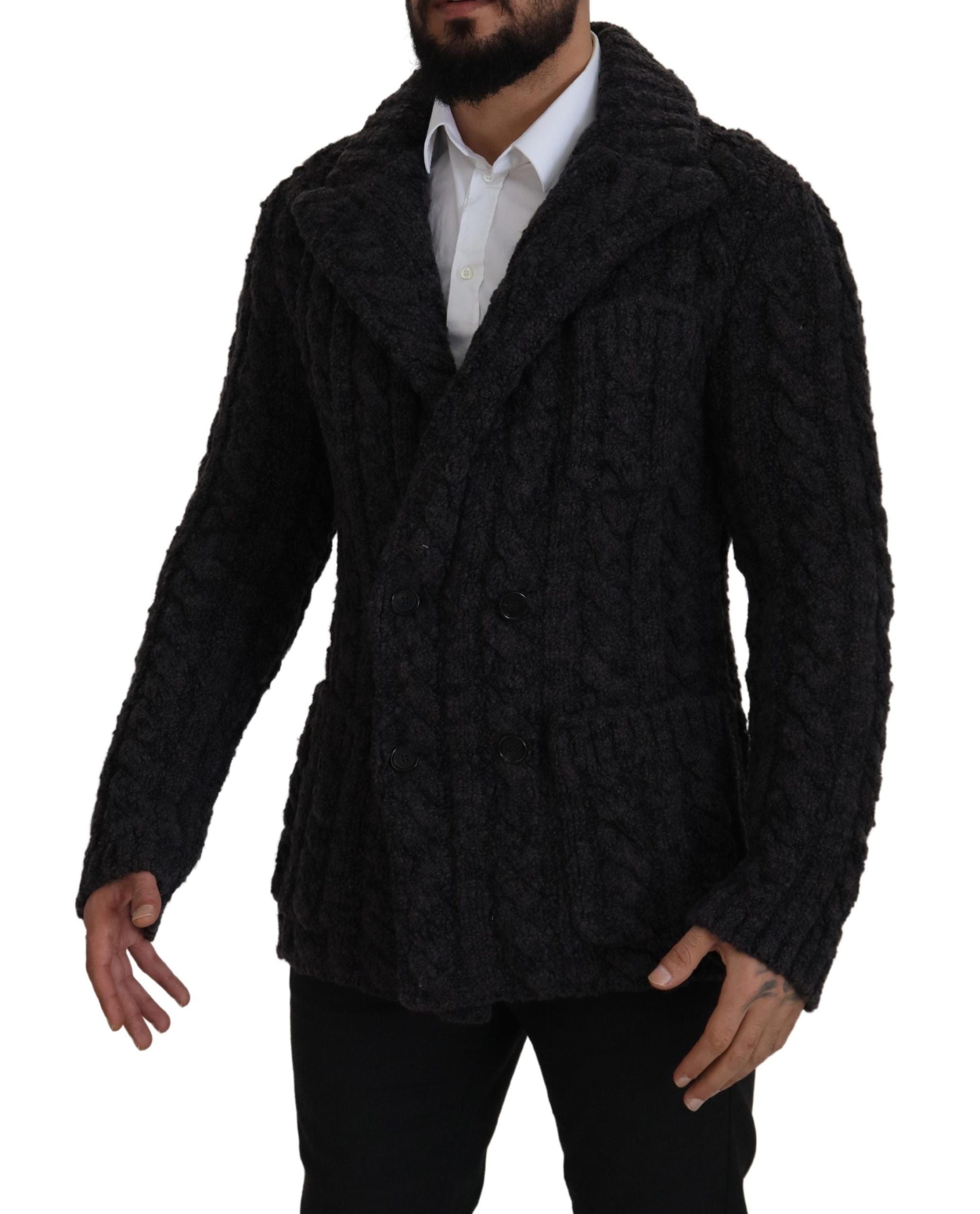 Dolce & Gabbana Elegant Double-Breasted Wool-Cashmere Men's Coat