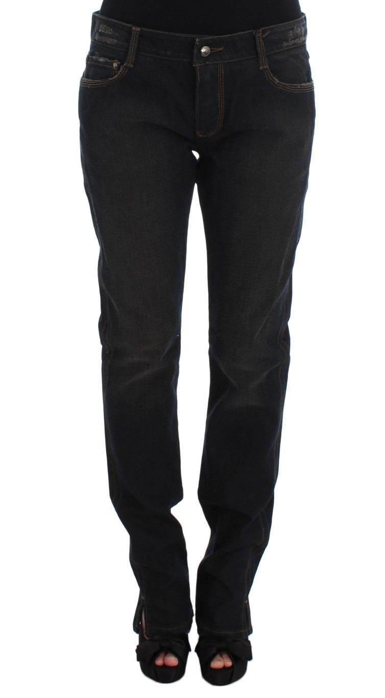 Ermanno Scervino Chic Boyfriend Cotton Jeans - Women's Blue