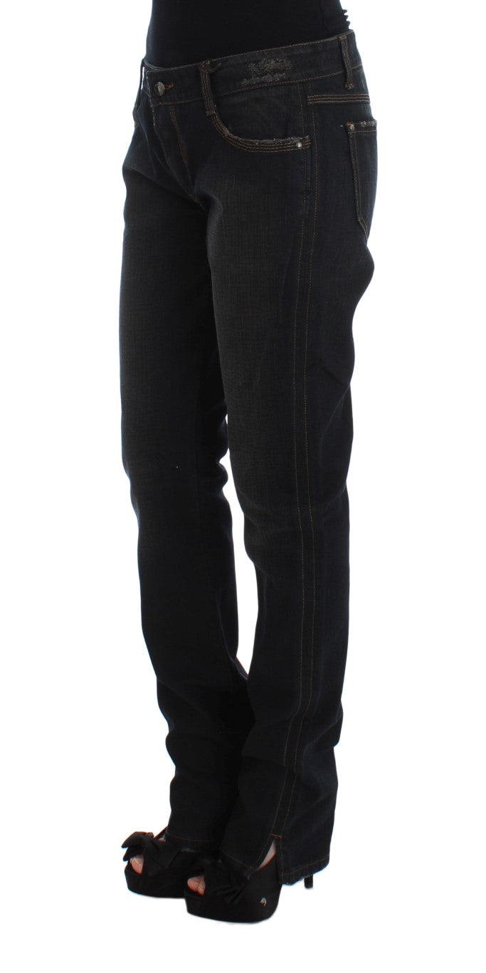 Ermanno Scervino Chic Boyfriend Cotton Jeans - Women's Blue