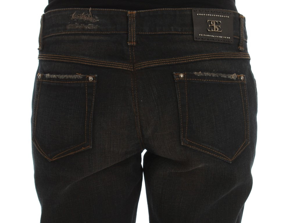 Ermanno Scervino Chic Boyfriend Cotton Jeans - Women's Blue