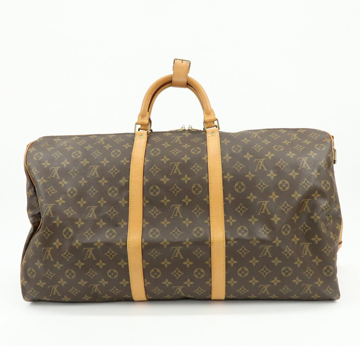 Louis Vuitton Keepall Bandouliere Monogram Canvas Brown Canvas Travel Bag Bag (Pre-Owned)