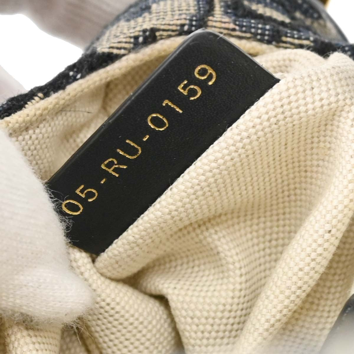 Christian Dior Saddle Oblique Canvas Navy Canvas Handbag (Pre-Owned)