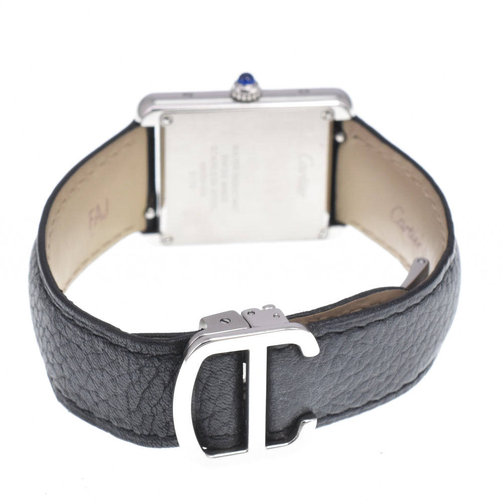 Cartier Tank Solo Quartz Stainless Steel And Leather Watch (Pre-Owned)