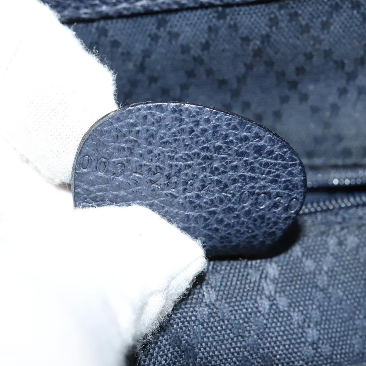 Gucci Gucci Bamboo Daim Navy Suede Backpack Bag (Pre-Owned)