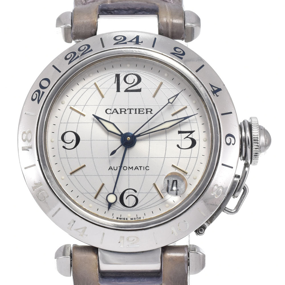 Cartier Pasha C Automatic Leather And Steel Watch (Pre-Owned)