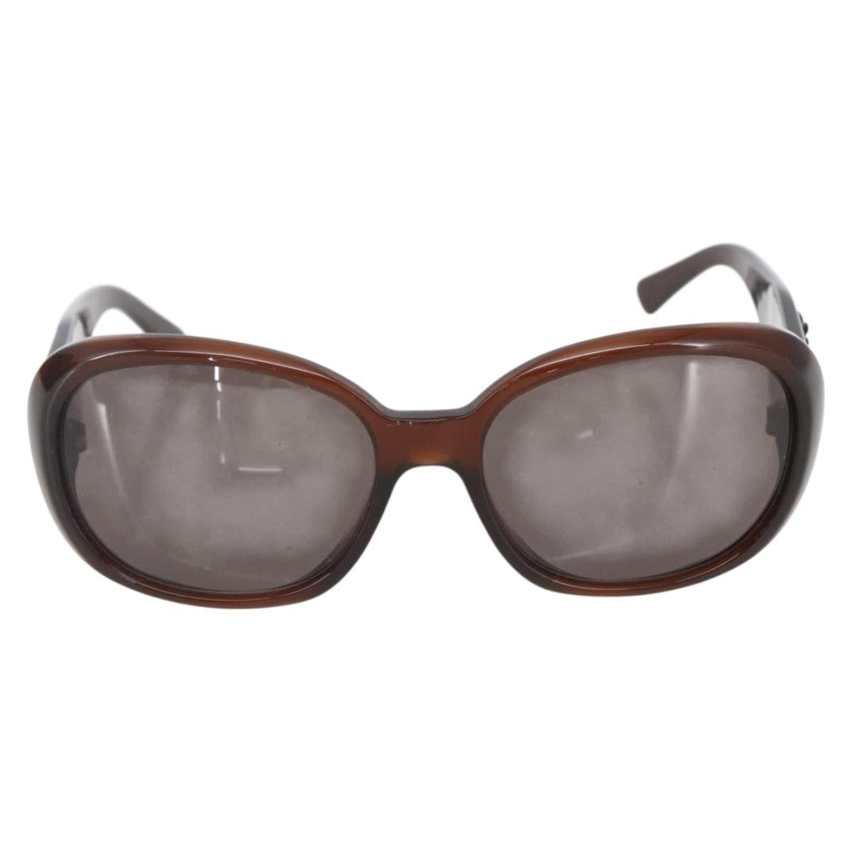 Chanel Camélia Plastic Brown Plastic Sunglasse Accessory (Pre-Owned)