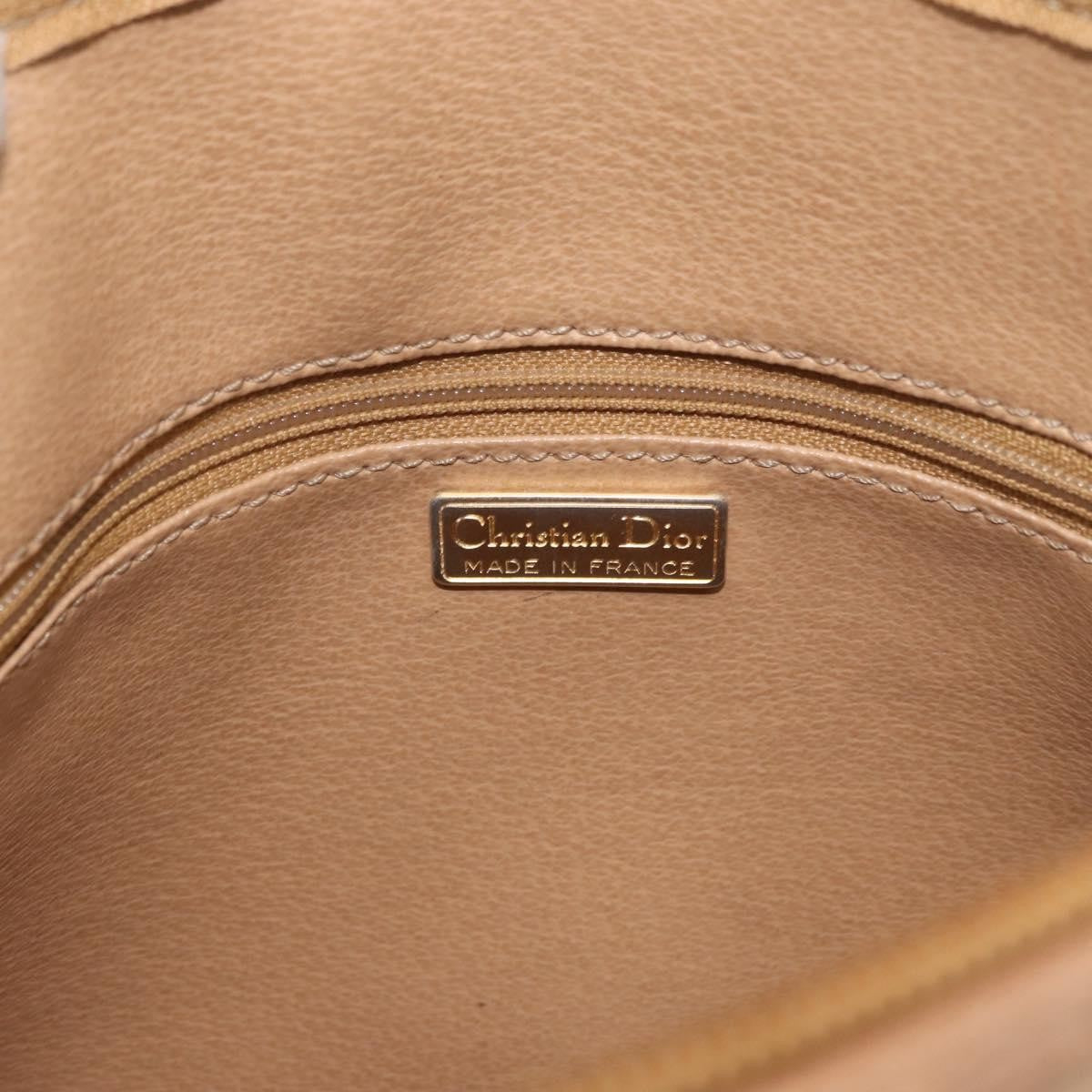 Christian Dior Vintage Trotter Canvas Beige Canvas Handbag (Pre-Owned)