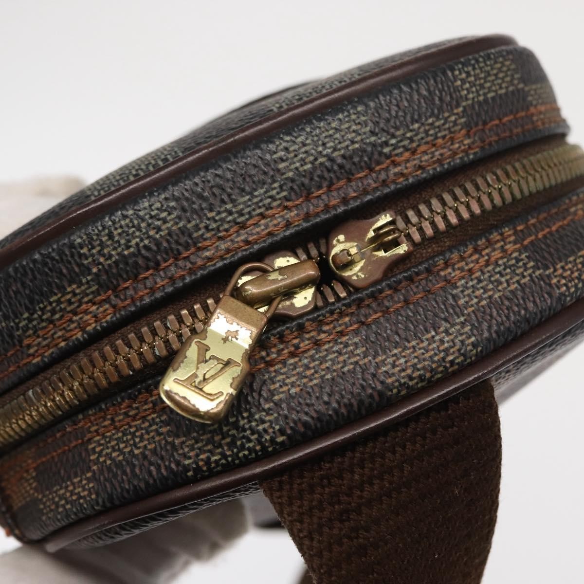 Louis Vuitton Pochette Gange Damier Brown Canvas Clutche & Pouche Bag (Pre-Owned)
