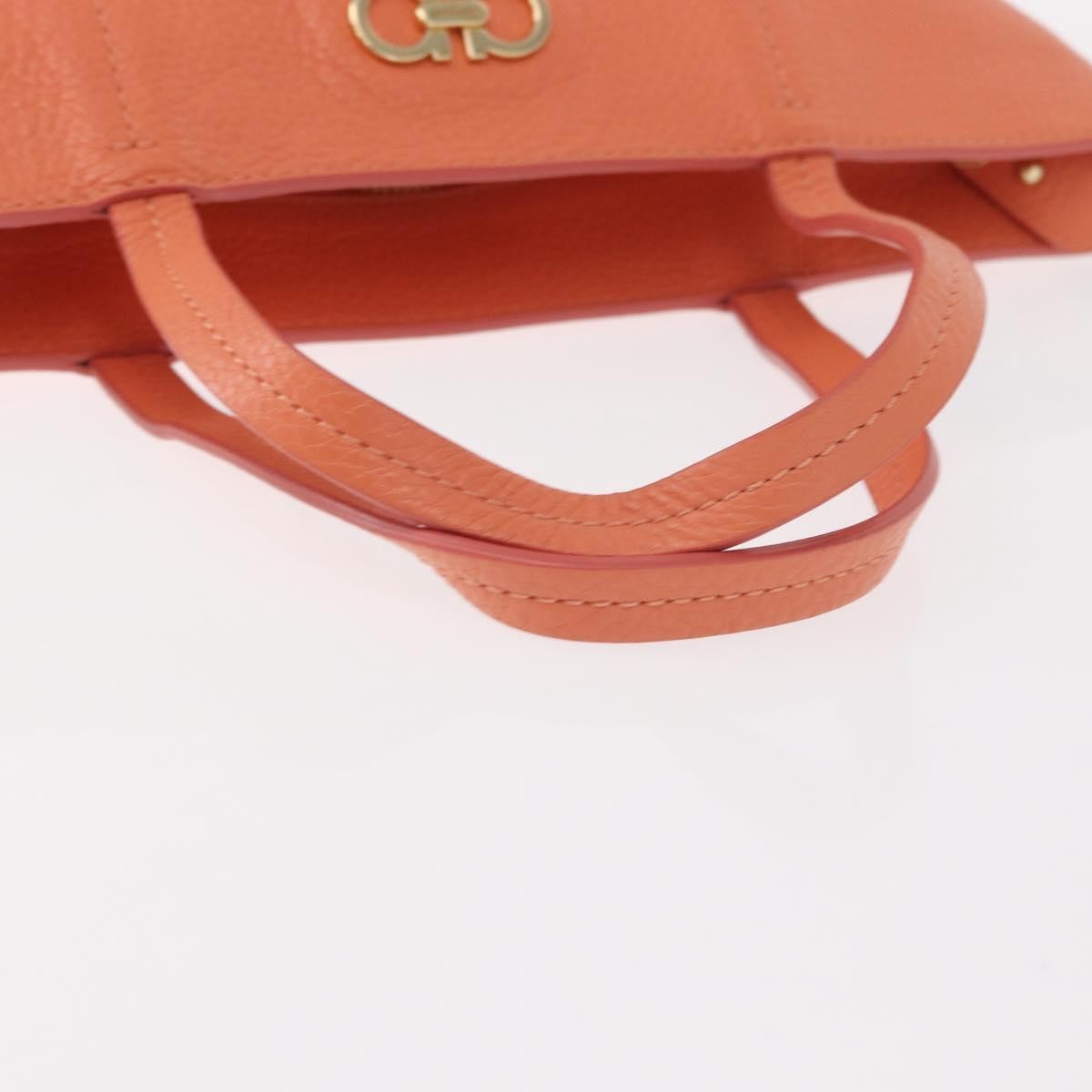 Salvatore Ferragamo Gancini Leather Pink Leather Handbag (Pre-Owned)