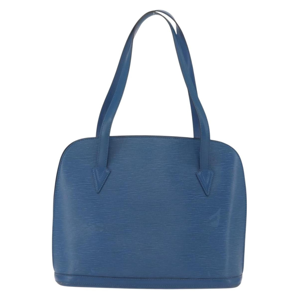 Louis Vuitton Lussac Epi Leather Blue Leather Handbag (Pre-Owned)