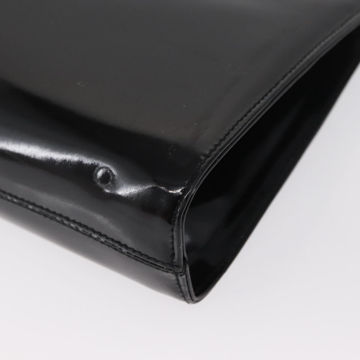 Salvatore Ferragamo Vintage Gancini Chain Patent Leather Black Patent_Leather Shoulder Bag Bag (Pre-Owned)