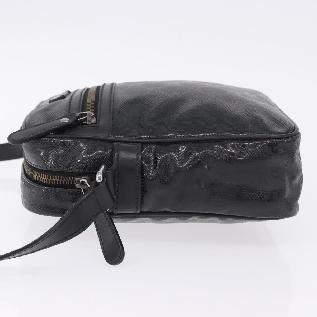 Gucci Zip Gg Imprime Black Canvas Shoulder Bag Bag (Pre-Owned)